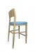 IH Seating's Jamie Natural Wood Bar Stool with Back - Back Side