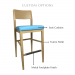 Customize this stool by selecting your seat cushion, frame finish, and metal footplate finish.