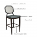 Customize this stool by selecting your back and seat cushion, metal footplate finish, and frame finish.