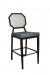 IH Seating Enzo Transitional Wood Grain Bar Stool with Octagon Shaped Back
