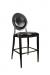 IH Seating Leopold Black Armless Bar Stool with Round Back