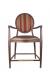 IH Seating Leopold Classic Brown Counter Stool with Arms and Oval Back - Front