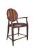 IH Seating Leopold Classic Brown Counter Stool with Arms and Oval Back