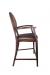 IH Seating Leopold Classic Brown Counter Stool with Arms and Oval Back - Side