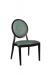 Leopold Green and Black Dining Chair with Oval Back
