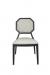 Enzo Black Wood Grain Dining Chair with Octagon Shaped Back - Front View