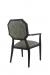 Enzo Dark Brown Wood Grain Dining Arm Chair with Octagon Back - Back View