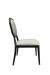 Enzo Black Wood Grain Dining Chair with Octagon Shaped Back - Side View