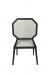 Enzo Black Wood Grain Dining Chair with Octagon Shaped Back - Back View