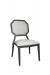 Enzo Black Wood Grain Dining Chair with Octagon Shaped Back