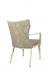 IH Seating Julian Transitional Light Natural Dining Chair with Paisley Fabric on Back - Back View