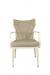 IH Seating Julian Transitional Light Natural Dining Chair with Paisley Fabric on Back - Front View