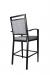 IH Seating's Aiden Transitional Black Metal Bar Stool with Arms and Back Handle - Back View