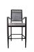 IH Seating's Aiden Transitional Black Metal Bar Stool with Arms and Back Handle - Front View