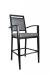 IH Seating's Aiden Transitional Black Metal Bar Stool with Arms and Back Handle