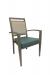 IH Seating Aiden Brown and Teal Green Dining Arm Chair