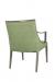 IH Seating Lexa Modern Dining Arm Chair in Green Fabric - Back View