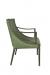 IH Seating Lexa Modern Dining Arm Chair in Green Fabric - Side View