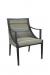 IH Seating Lexa Modern Black Dining Arm Chair with Pattern on Seat