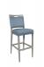 Powder-Coat Finish: Silver #2611 • Seat and Back Cushion: Montgomery Bermuda, fabric