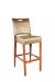 IH Seating Charlotte Transitional Wood Grain Bar Stool with Back Handle