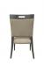IH Seating Charlotte Slate Wood Grain Dining Side Chair with Brown Cushion - Back View