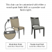 This chair can be customized with either a wood-grain finish (left) or a powder-coat finish (right).