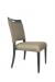 IH Seating Charlotte Slate Wood Grain Dining Side Chair with Brown Cushion - Front Side View