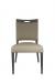 IH Seating Charlotte Slate Wood Grain Dining Side Chair with Brown Cushion - Front View