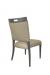 IH Seating Charlotte Slate Wood Grain Dining Side Chair with Brown Cushion - Back View