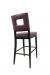 IH Seating Nova Modern Purple Upholstered Bar Stool with Square Back - Back View