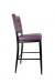 IH Seating Nova Modern Purple Upholstered Bar Stool with Square Back - Side View