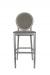 IH Seating Felicity Traditional Silver Wood Bar Stool with Oval Back - Front View