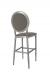 IH Seating Felicity Traditional Silver Wood Bar Stool with Oval Back - Back View