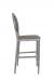 IH Seating Felicity Traditional Silver Wood Bar Stool with Oval Back - Side View