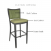 Customize this stool by selecting your back and seat cushion and frame finish.