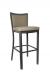 IH Seating Jared Black and Brown Modern Bar Stool with Low Back