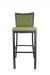 IH Seating Jared Black Metal Bar Stool with Multiple Green Fabrics - Front View