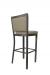IH Seating Jared Black and Brown Modern Bar Stool with Low Back - Back View