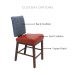 Customize this stool by selecting your back and seat cushion and frame finish.