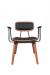 IH Seating Ingrid Industrial Dining Chair with Arms - Front View