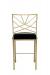 Wesley Allen's Claire Modern Gold Bar Stool with Geometric Back Design - Back View