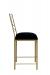 Wesley Allen's Claire Modern Gold Bar Stool with Geometric Back Design - Side View