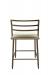 Wesley Allen's Harmony Modern Low Back Copper Bar Stool with Ladder Back - Back View