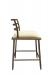 Wesley Allen's Harmony Modern Low Back Copper Bar Stool with Ladder Back - Side View