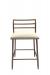 Wesley Allen's Harmony Modern Low Back Copper Bar Stool with Ladder Back - Front View