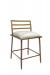 Wesley Allen's Harmony Modern Low Back Copper Bar Stool with Ladder Back