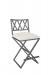 Wesley Allen's Khon Silver X Base Bar Stool with X Back