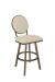 Wesley Allen's Marquis Copper Bisque Metal Swivel Bar Stool with Oval Back