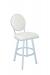 Wesley Allen's Marquis Blue and White Bar Stool with Oval Back